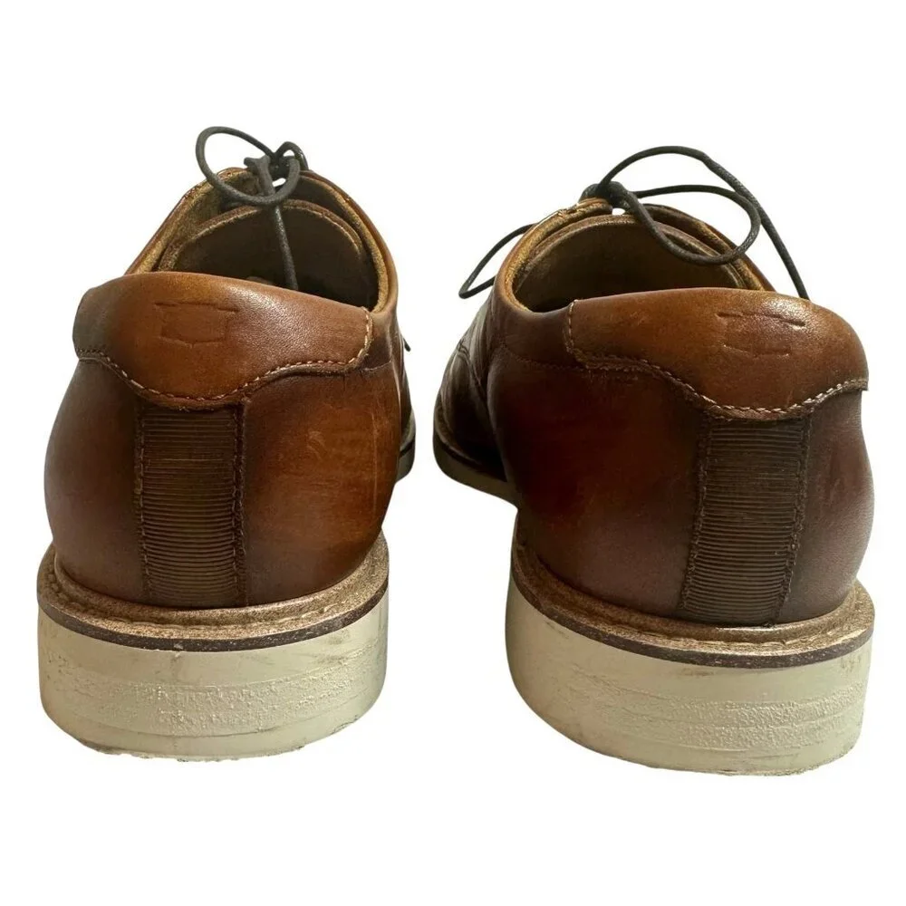 Florsheim Cognac Leather Highpoint Plain Toe Oxford Shoes Men's Size 8 M